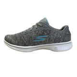 Skechers Women’s Gray & Blue Go Walk 4 Goga Max Sneakers Size 6.5 Wide - New