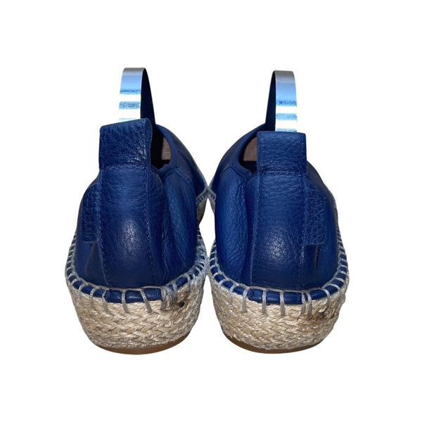 Cole Haan Women’s Marine Blue Leather Cloudfeel Espadrille Slip-On Shoes Sz 6.5B