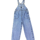 Harley-Davidson Womans Light Blue Denim Overalls Adjustable Straps Workwear Sz M