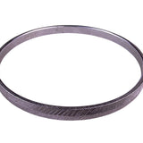Monet Womens Silver Tone Metal Textured Bangle Bracelet Vintage Style