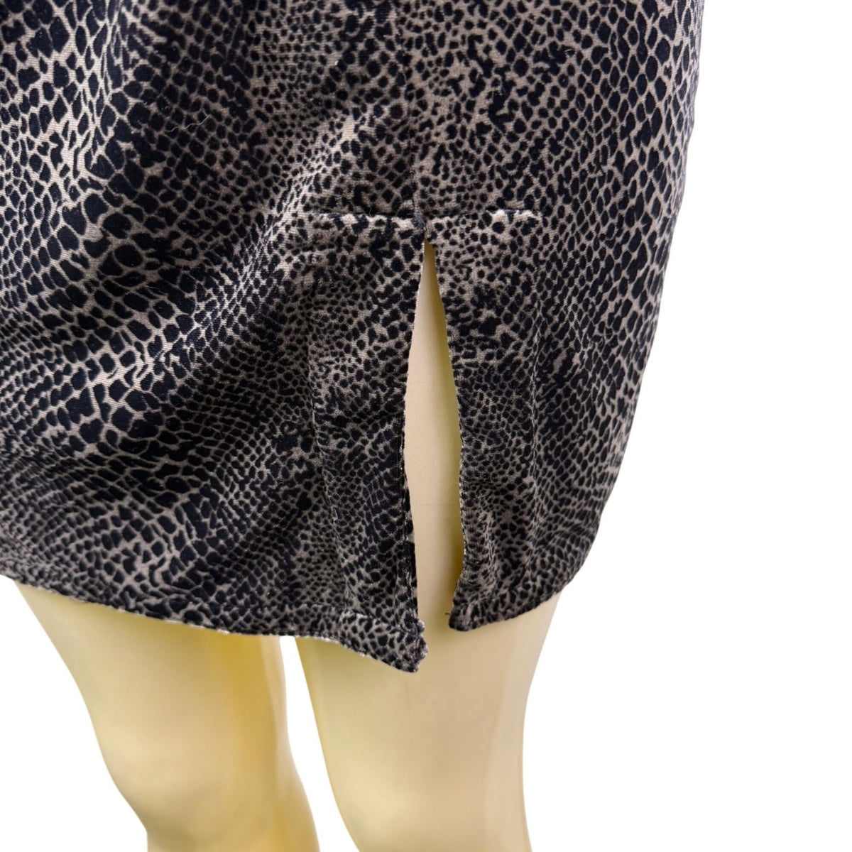 Robbie Bee Womens Black Animal Print Long Sleeve Wrap Dress Size S