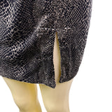 Robbie Bee Womens Black Animal Print Long Sleeve Wrap Dress Size S