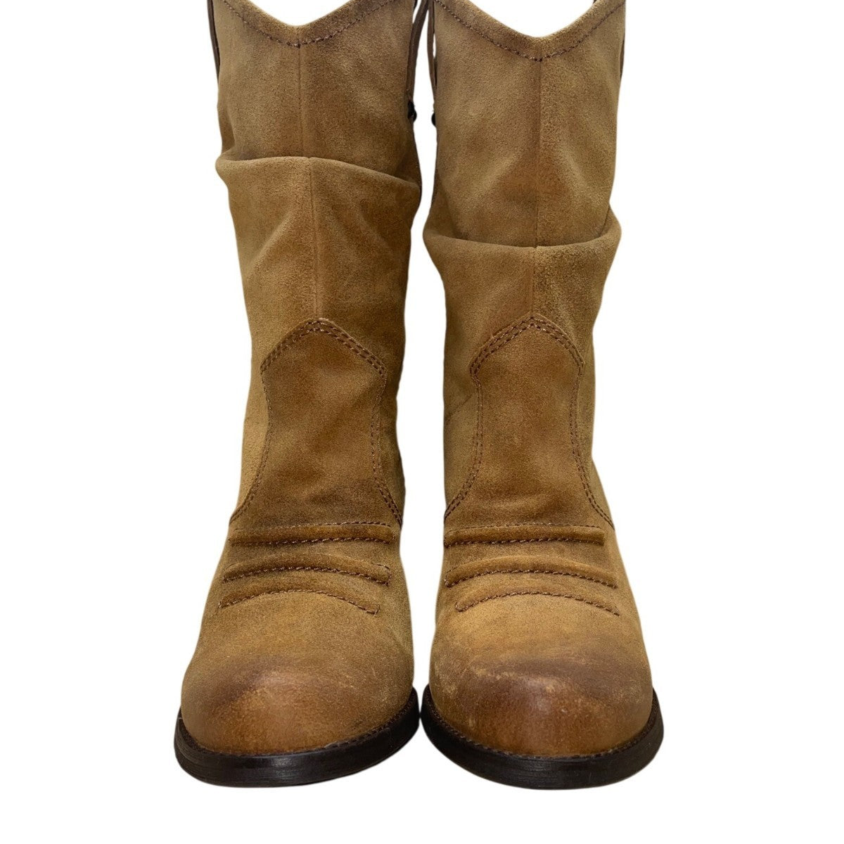 BCBGeneration Women’s Tobacco Waxy Split Leather Mid Top Western Boots Size 8.5M