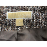 Michael Kors Women's Brown Tweed Blazer Jacket Sz 8