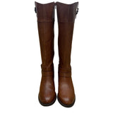 INC Women’s Cognac Brown Leather Knee High Fahnee Riding Boots Size 7M