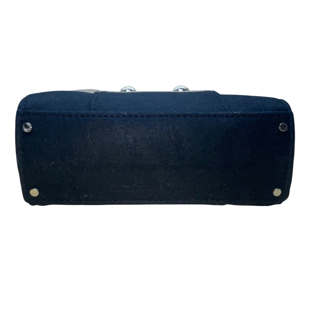 Kate Spade Women’s Brown Black Fabric & Patent Leather Stud Accents Tote Bag