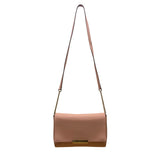 Kate Spade Women’s Pink Saffiano Leather Gold Chain Strap Flap Shoulder Bag
