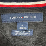 Tommy Hilfiger Mens Black V-Neck Premium Cotton Sweater  Casual Wear Size M