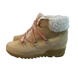 Sorel Women’s Leather Lace Boots Faux Fur Sz 11