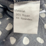 Grecerelle Womens Navy Polka Dot Maxi Wrap Dress Rayon/Spandex Sz M