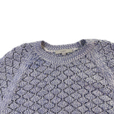 Loft Womens Blue/White Sweater Diamond Knit Pattern Size L