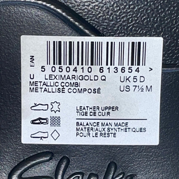 Clarks Women’s Metallic Silver Leather Lexi Marigold Q Sandals Size 7.5