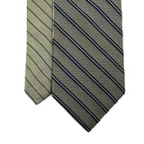 Tommy Hilfiger Mens Blue & Gold 100% Silk Striped Necktie Made In USA