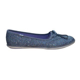 Keds Women’s Silver Glitter With Bow Ballet Flats Size 9.5