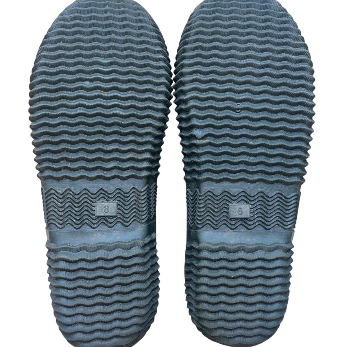Hisea Men’s Green Rubber Waterproof Rain Garden Slip-On Shoes Size 8