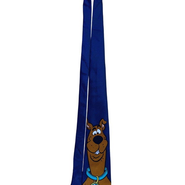 Scooby-Doo Mens Blue & Brown 100% Silk Handmade Cartoon Character Neck Tie