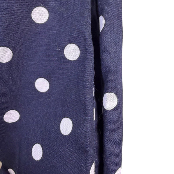 Tommy Hilfiger Womens Navy Polka Dot Sleeveless Shirt Dress Belted Size 12