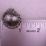 Vintage Womens Silver Tone Clip-On Earrings Round Brushed Metal Design