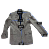 Lauren Ralph Lauren Womens Navy & Beige Houndstooth Linen Blazer Jacket Size 6P