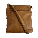 Ili New York Women's Brown Genuine Leather Adjustable Canada Crossbody Bag Sz S