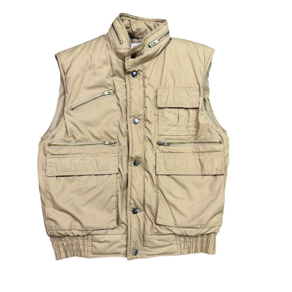 Wear-Guard Mens Beige Utility Vest Small Outdoor Multi-Pocket Rugged