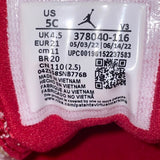 Air Jordan Kids White & Red Patent Leather High-Top Retro 11 Crib Shoes Size 5C