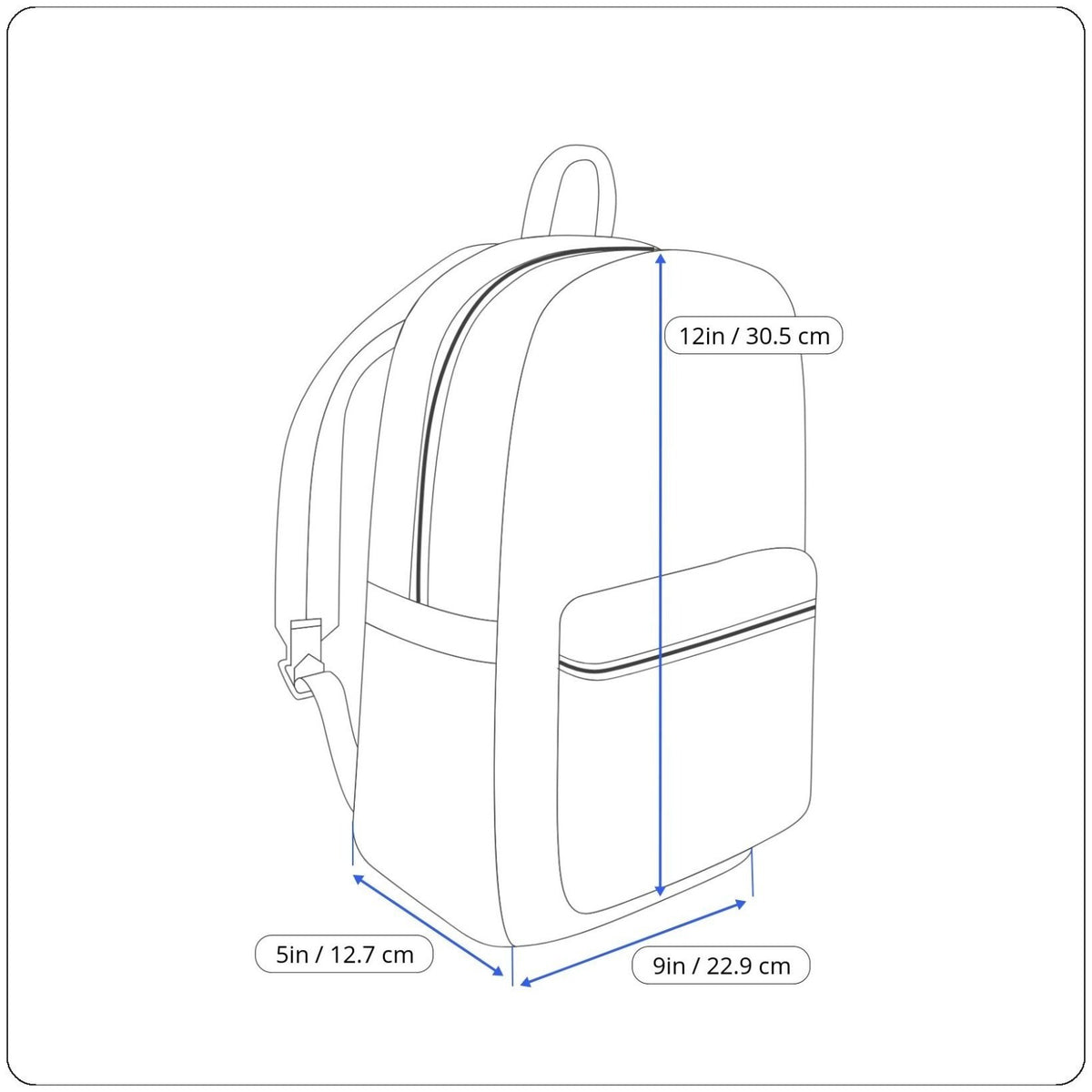Embroidered Gary Canvas Adjustable Straps & Drawstring Closure Backpack