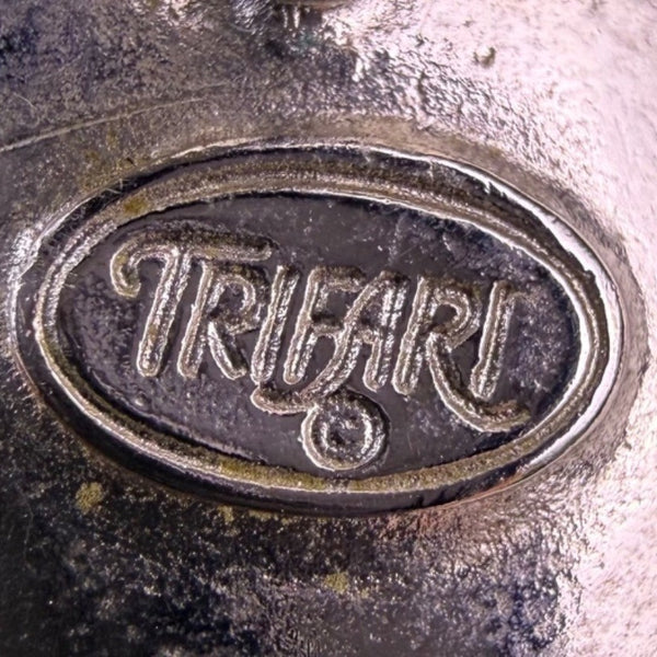 Trifari Womens Silver Tone Metal Heart Pendant Vintage Jewelry