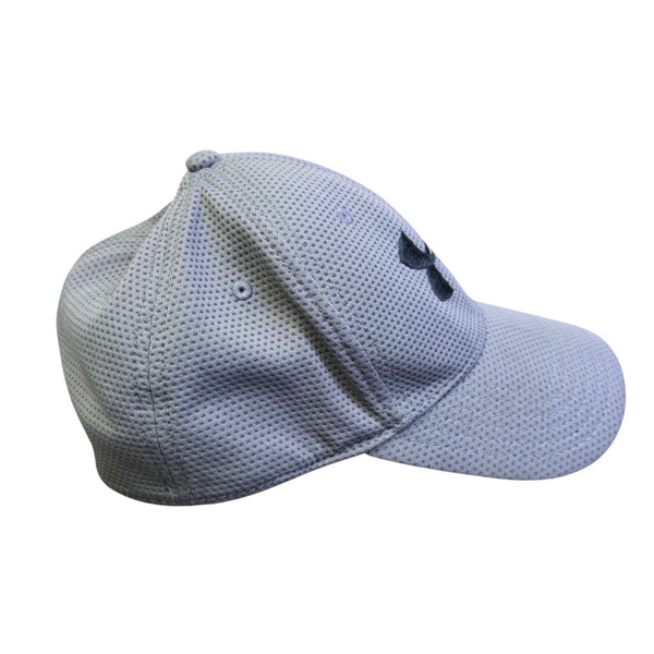 Under Armour Unisex Gray Stretch Fit Baseball Cap Embroidered Logo Sz MD/LG