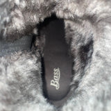 Bass Women’s Brown Suede Faux Fur Lined Zippered Closure Ankle Boots Size 7M
