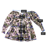 Asos Edition Womens Purple Floral Off-Shoulder Mini Dress Long Sleeves Sz 12