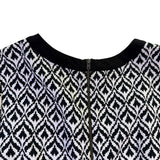 EShakti Womens Black & White Geometric Print Dress Size S/6