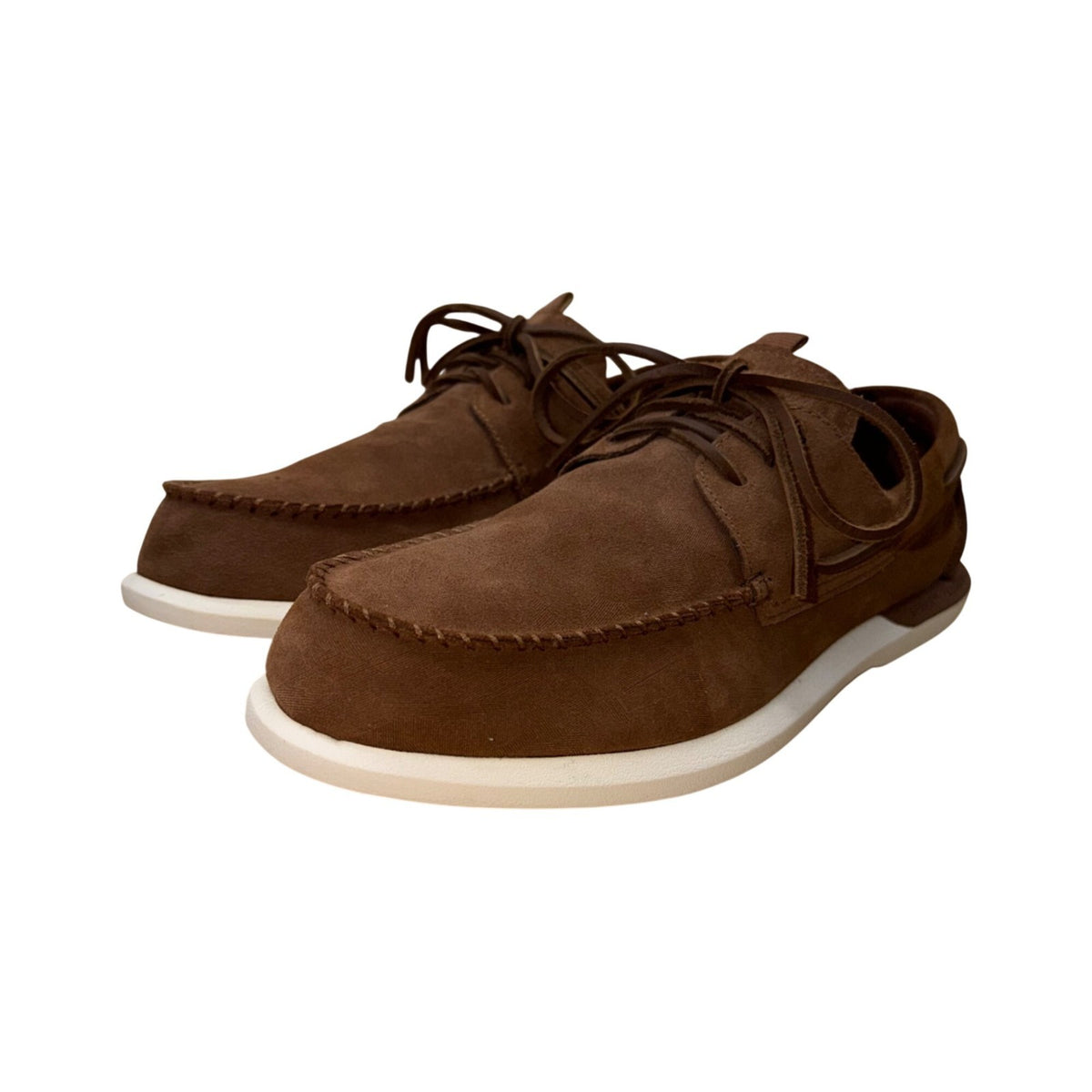 Sperry Men’s Brown Suede Slip-On Plushwave Stitched Moc Toe Boat Shoes Size 10