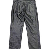 J.Crew Womens Black Faux Leather Pants Slim Fit Straight Leg Design Size 31