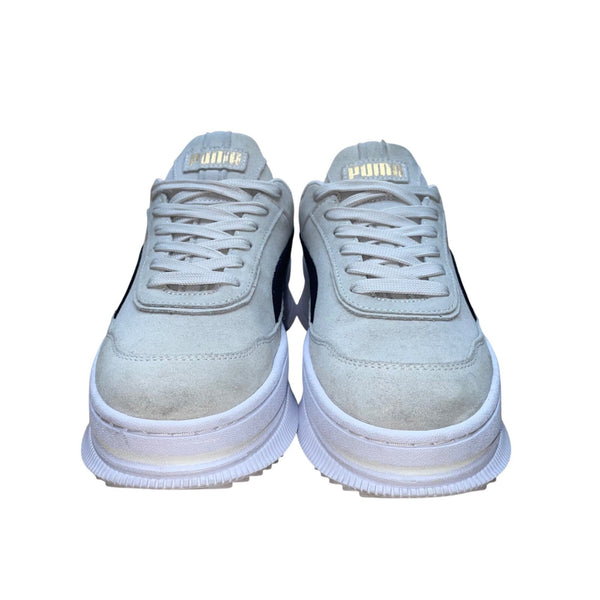 Puma Women’s Gray Suede Casual Lace-Up Deva Platform Sneakers Size 8