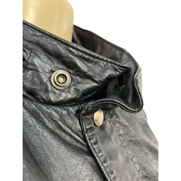 Vintage Berman's Men's Black Leather Jacket Size 44 - EUC