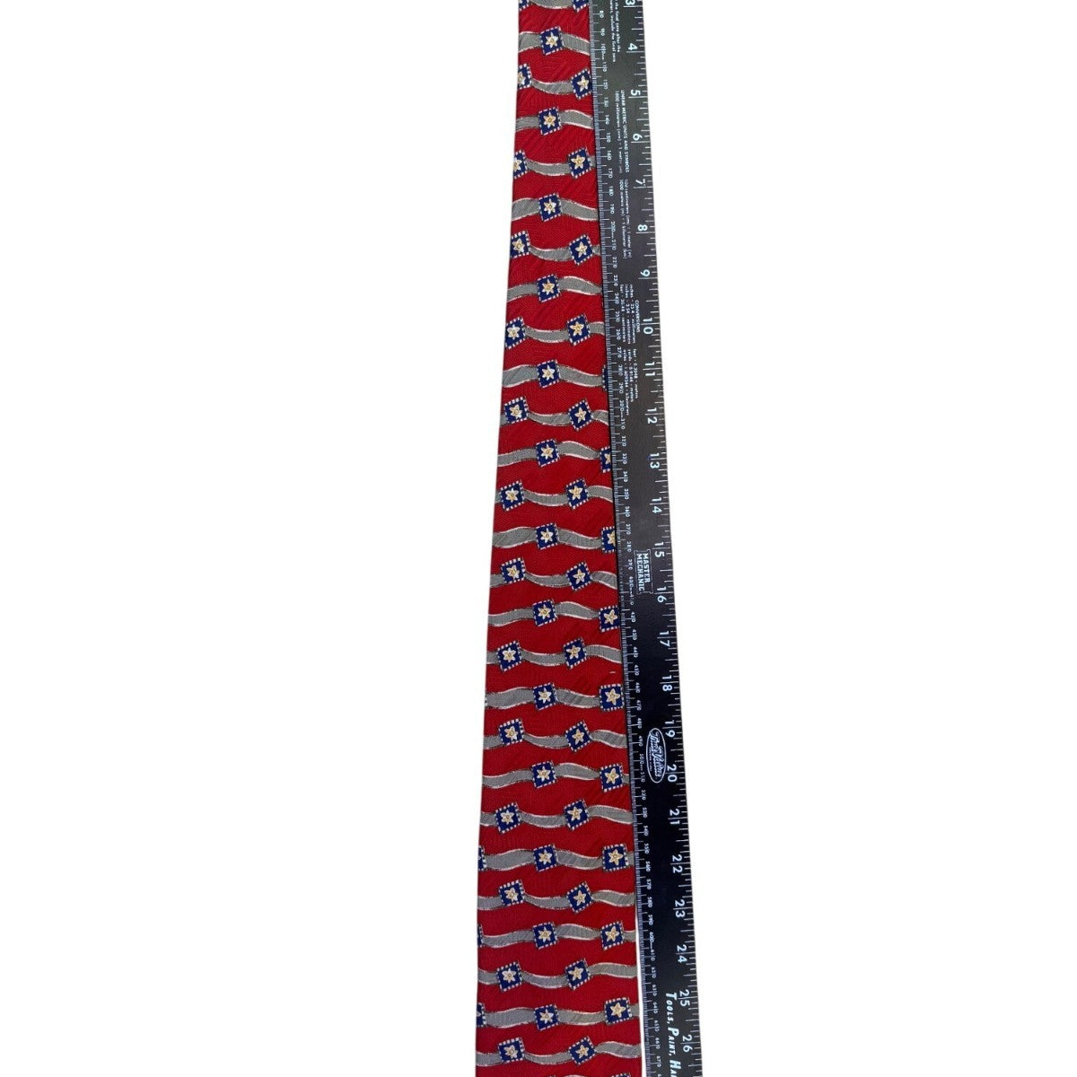 Robert Talbott Mens Red Silk Floral Pattern Tie Hand Sewn Made In Italy