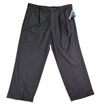 Perry Ellis Portfolio Mens Charcoal Dress Pants Pleated Cuffed Size 42/30 - New