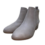 MIA Women’s Grey Faux Leather Side-Zip Pull-On Low Heel Ankle Booties Size 8.5