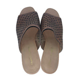 Franco Sarto Women’s Perforated Leather Wedge Sandals With Cork Heel Size 8.5M