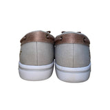 Skechers Men’s Beige Canvas Arch Fit Slip On Air-Cooled Boat Loafer Shoes Sz 10