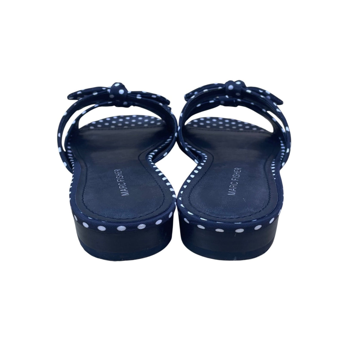Marc Fisher Women’s Black Multi-Color Polka Dot Laken Slide Sandals Size 7.5 M