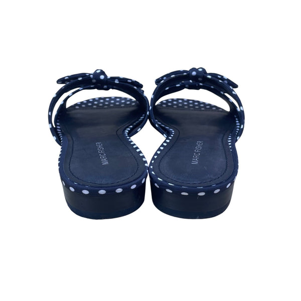 Marc Fisher Women’s Black Multi-Color Polka Dot Laken Slide Sandals Size 7.5 M
