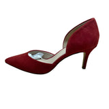 Essex Lane Women's Red Suede Pointed Toe Dakota D'Orsay Style Heels Size 7M
