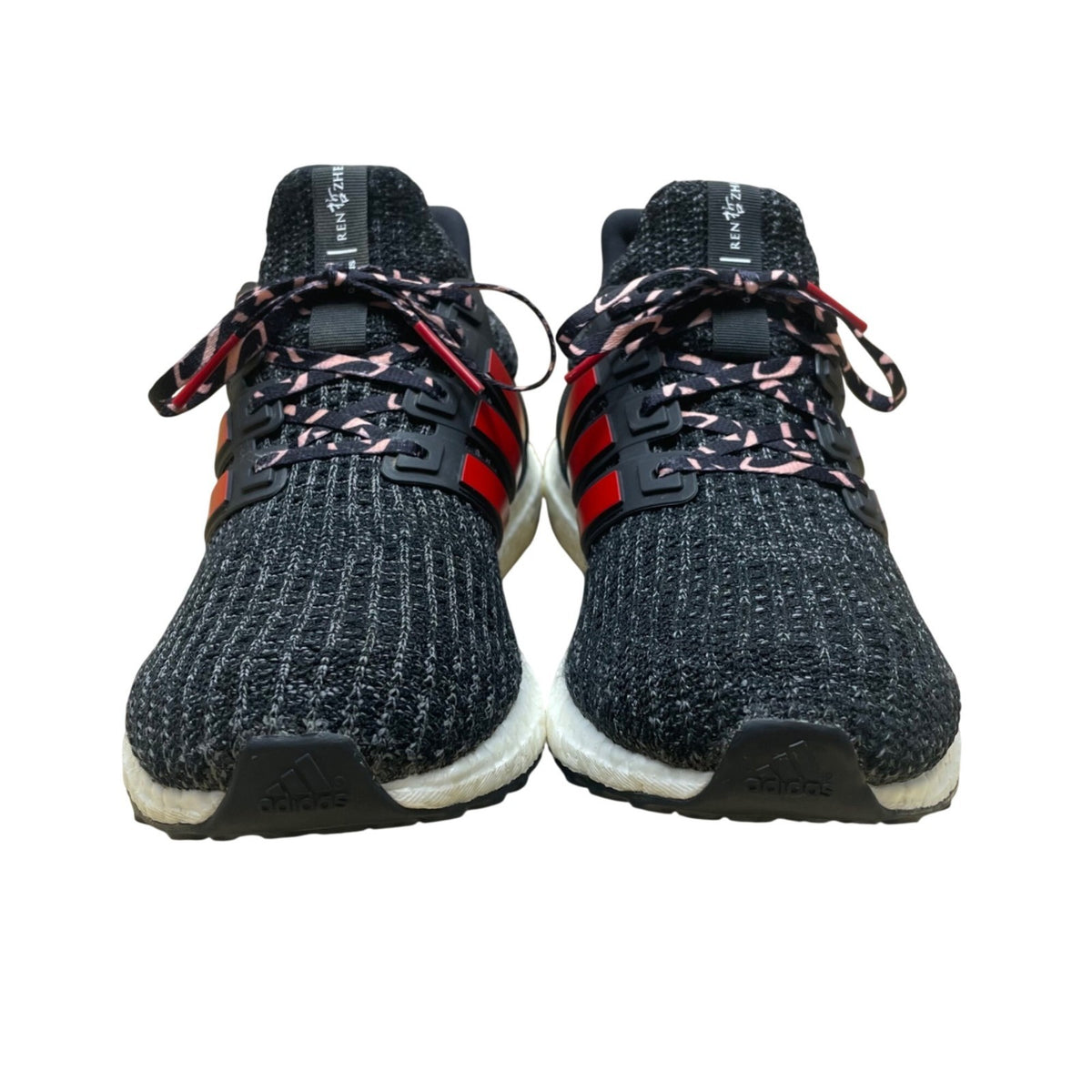 Adidas Men’s Black & Red Stripes Ren Zhe  Ultra Boost Running Sneakers Size 8.5