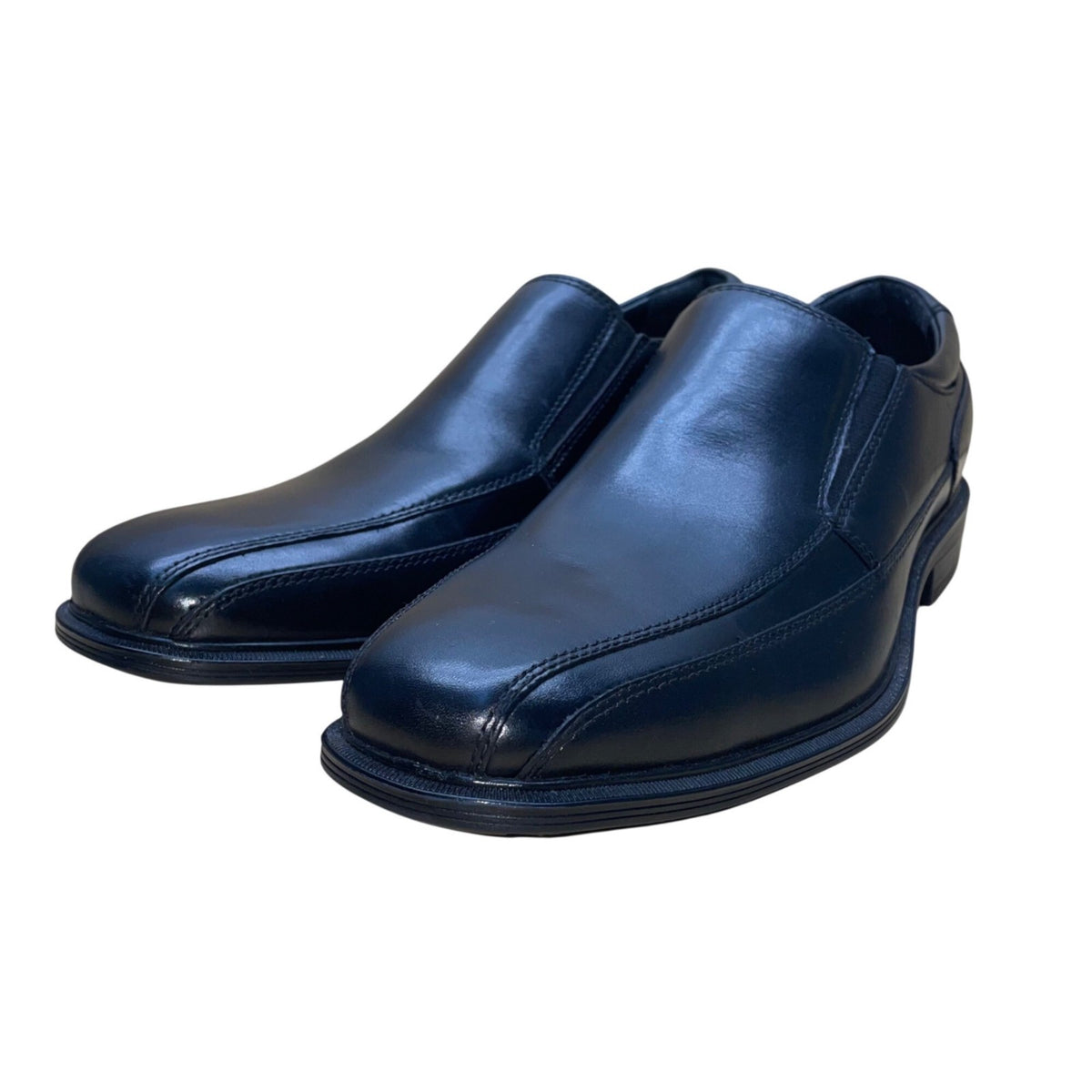 Kenneth Cole Men’s Black Leather Comfortable Slip-On Dress Shoes Size 10