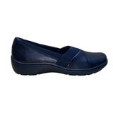 Clarks Ultimate Women’s Black Leather Cora Charm Slip-On Flats Shoes Size 7.5 M