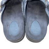 JF Odetta Women’s Gray Wool Studded Buckle Slip-On Casual Clogs Size 12