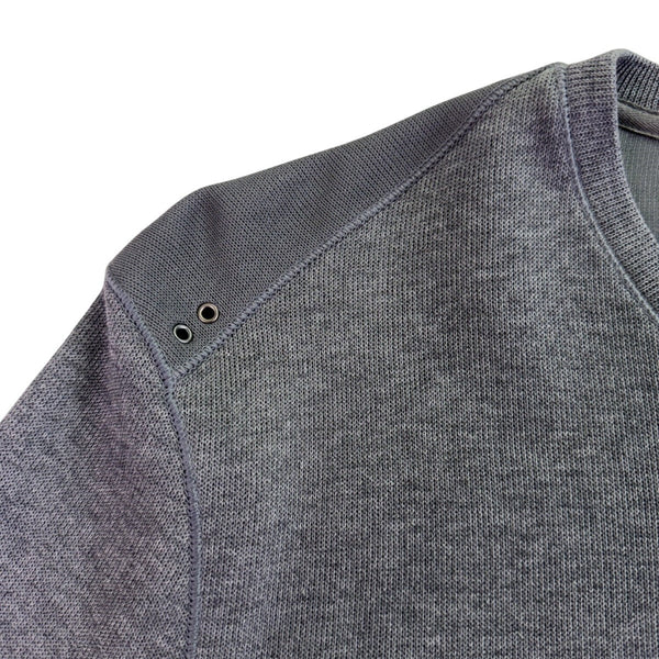 Calvin Klein Mens Medium Grey Cotton V-Neck Liquid Rib Long Sleeve Sweater Sz XL