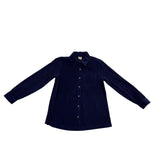 L.L.Bean Womens Navy Cotton Corduroy Button-Down Shirt Long Sleeve Sz M-Regular